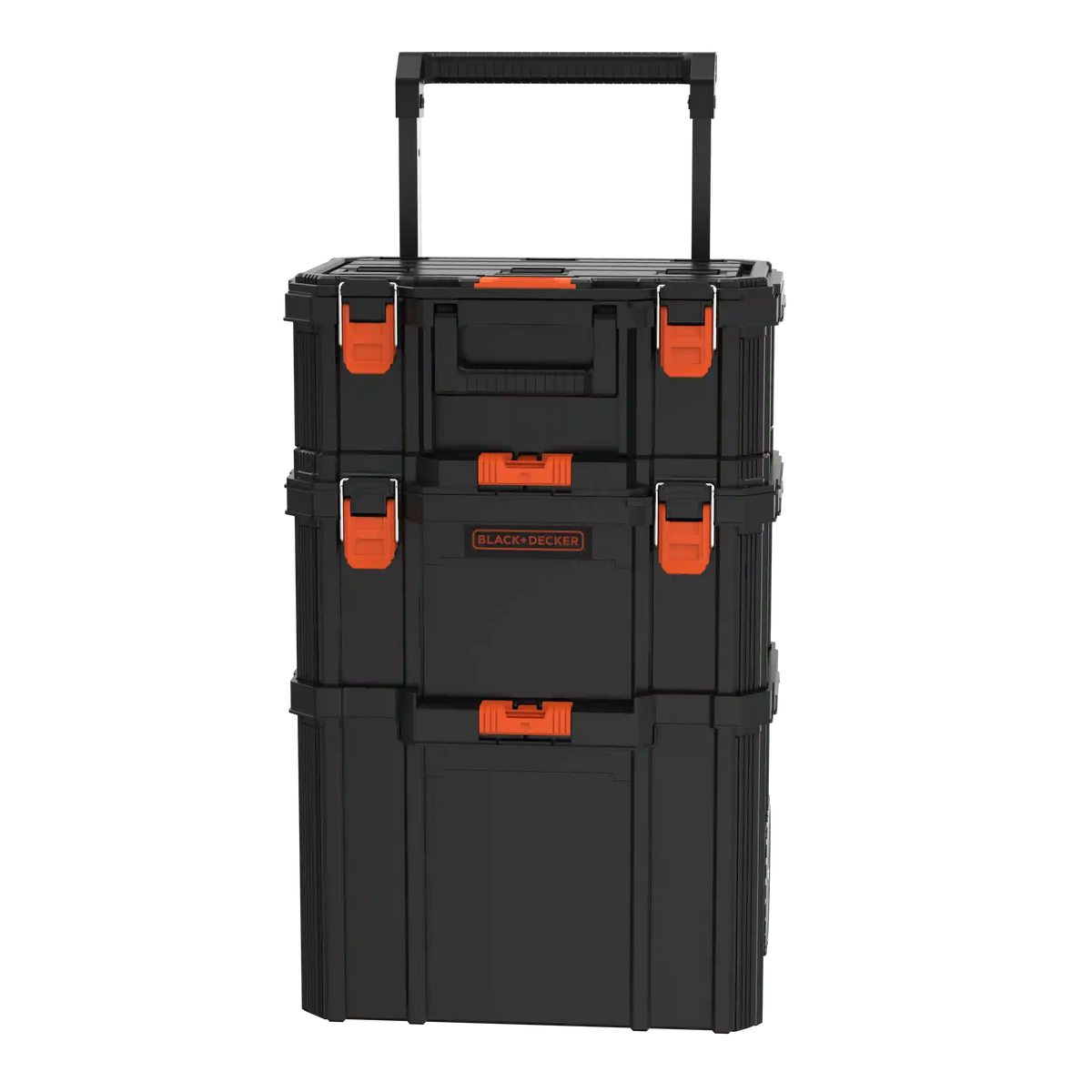 Stackable Storage System - 3 Piece Set (Small, Deep Toolbox, and Rolling Tote)