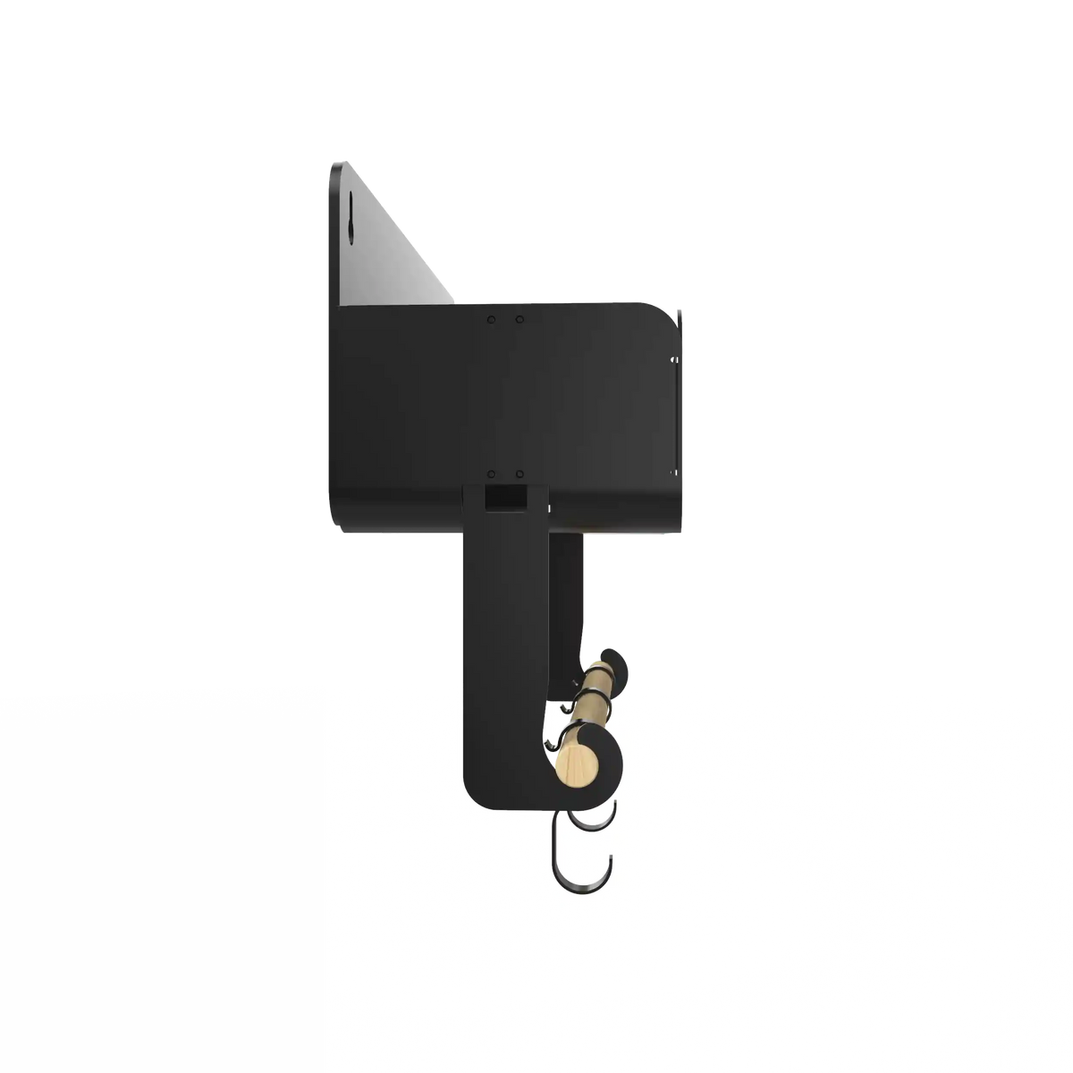 Black Hanging / Magnetic Rack System-Shelf W/Brackets