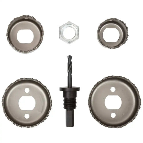 Hole Saw Kit, Assorted, 5-Piece