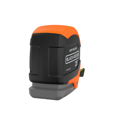 Tape Measure, Grip Release, Autolock & Self Lock, 25-Foot