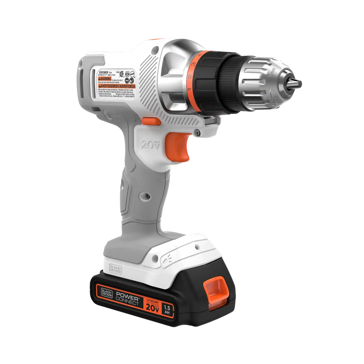 20V MAX *POWERCONNECT™ MATRIX™ Cordless Drill/Driver Kit, Battery and Charger Included (White)