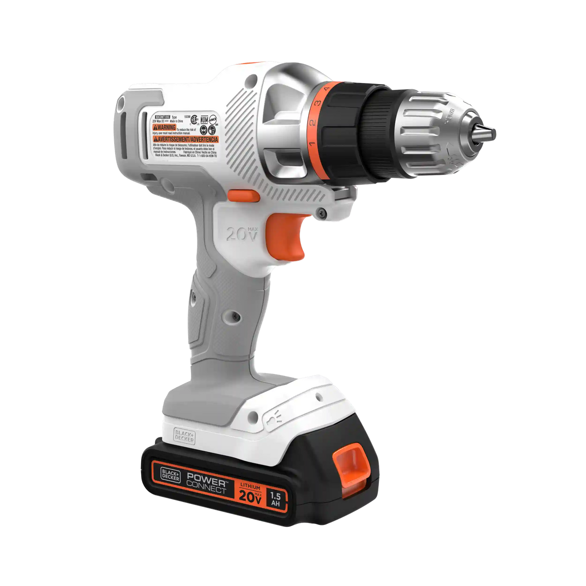 20V MAX *POWERCONNECT™ MATRIX™ Cordless Drill/Driver Kit, Battery and Charger Included (White)