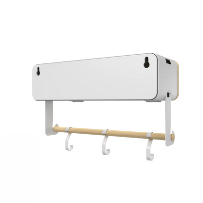 White Hanging / Magnetic Rack System-Shelf W/ Door