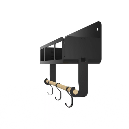 Black Hanging / Magnetic Rack System-Shelf W/Brackets