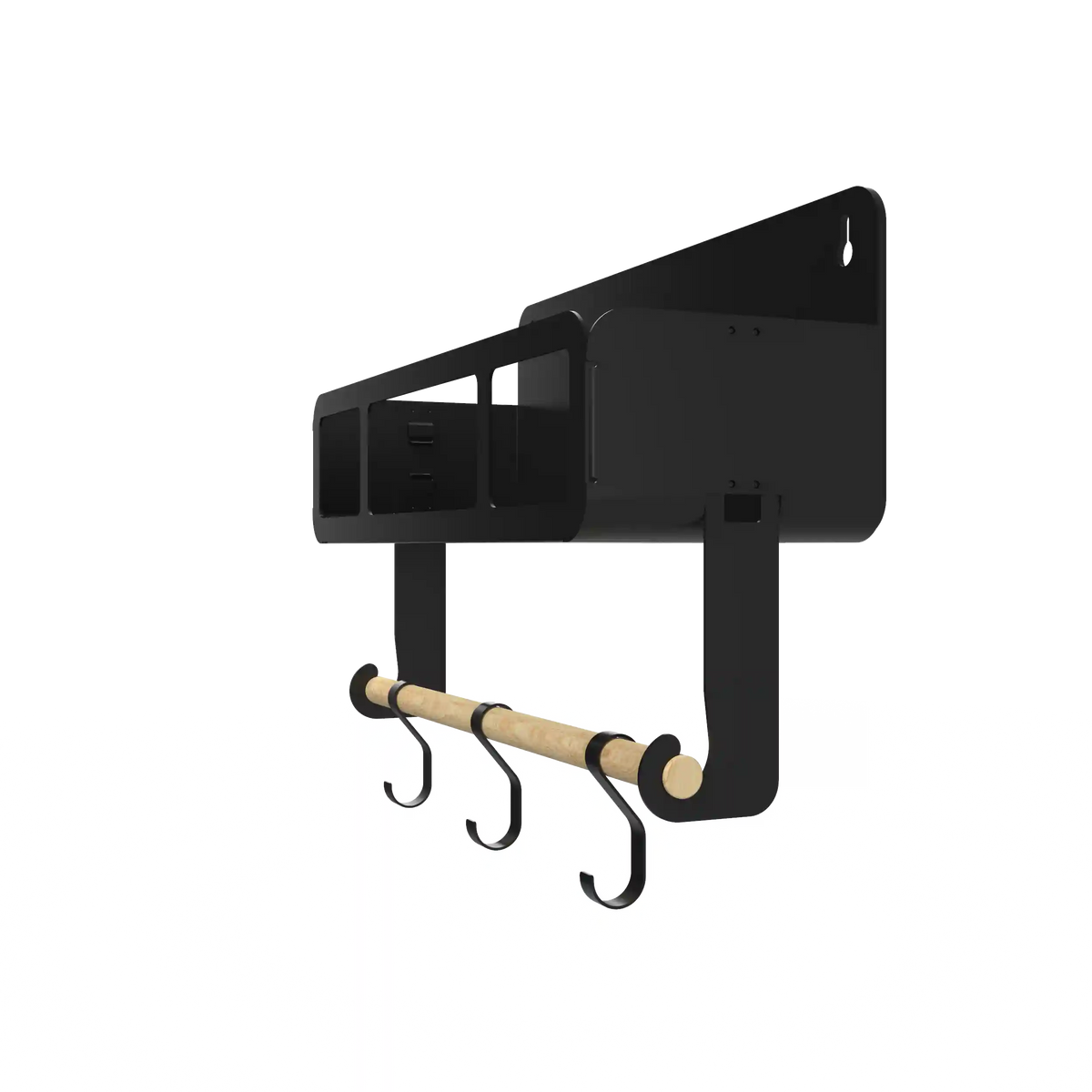 Black Hanging / Magnetic Rack System-Shelf W/Brackets