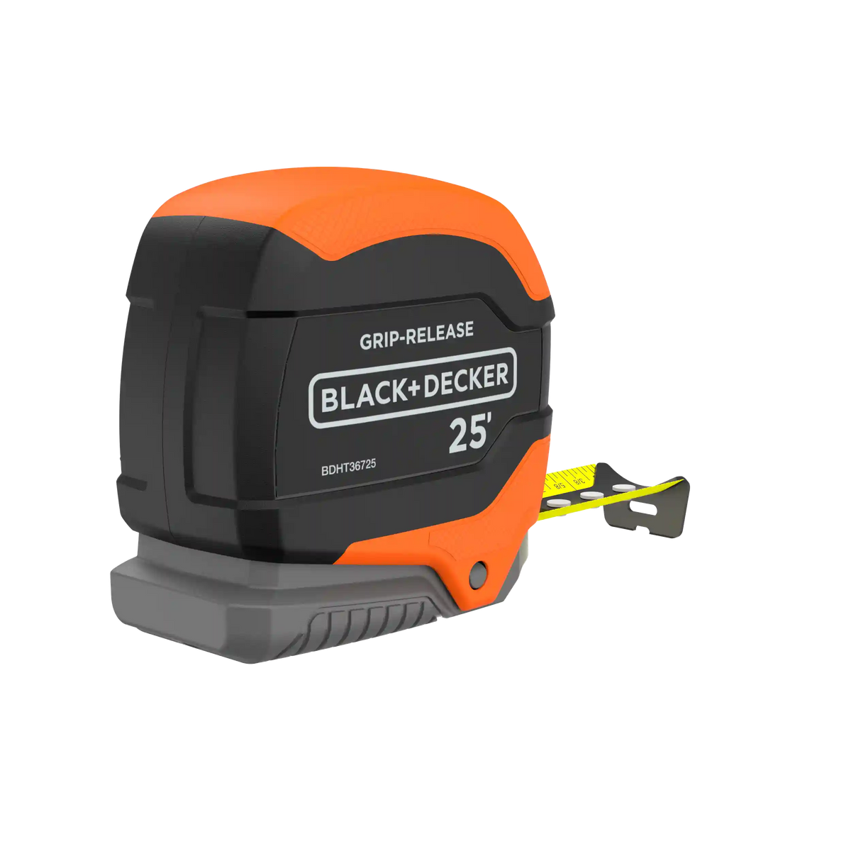 Tape Measure, Grip Release, Autolock & Self Lock, 25-Foot