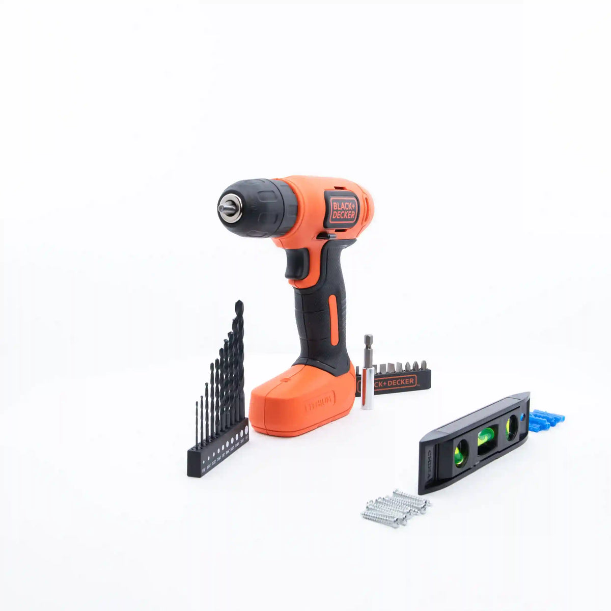 8V MAX* Cordless Drill + 43 Pc. Home Decor Project Kit