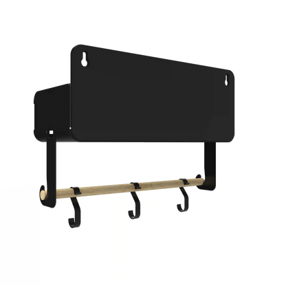 Black Hanging / Magnetic Rack System-Shelf W/Brackets