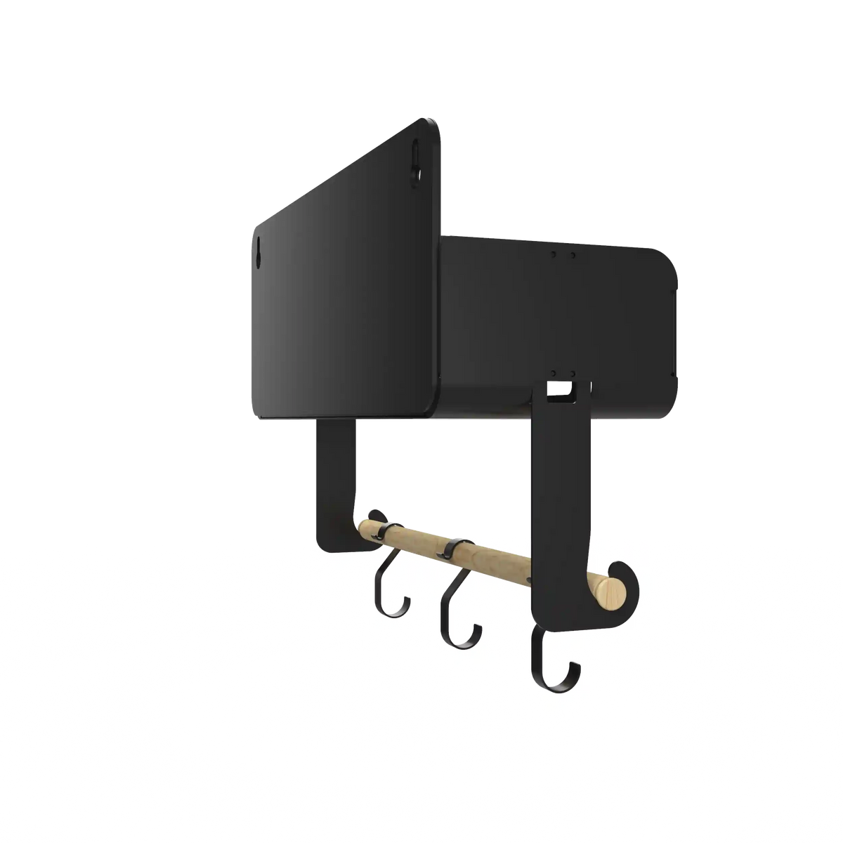 Black Hanging / Magnetic Rack System-Shelf W/Brackets
