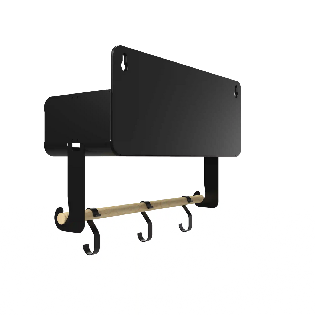 Black Hanging / Magnetic Rack System-Shelf W/Brackets