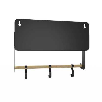 Black Hanging / Magnetic Rack System-Shelf W/Brackets