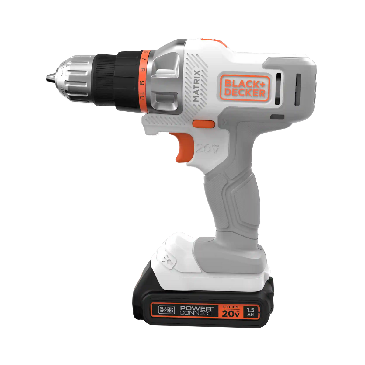 20V MAX *POWERCONNECT™ MATRIX™ Cordless Drill/Driver Kit, Battery and Charger Included (White)
