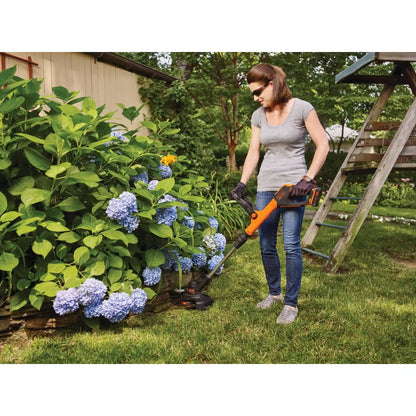 20V MAX* EASYFEED™ Cordless 12 Inch String Trimmer and Edger with 2 Batteries, Battery and Charger Included
