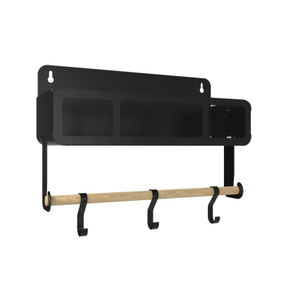 Black Hanging / Magnetic Rack System-Shelf W/Brackets