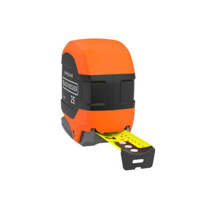 Tape Measure, Grip Release, Autolock & Self Lock, 25-Foot