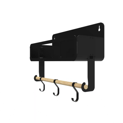 Black Hanging / Magnetic Rack System-Shelf W/Brackets