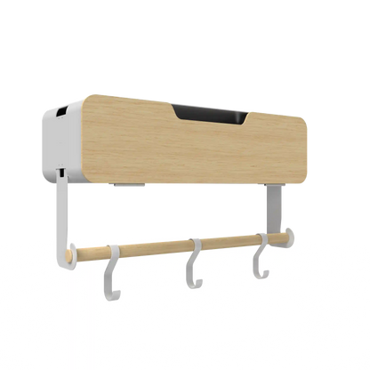 White Hanging / Magnetic Rack System-Shelf W/ Door