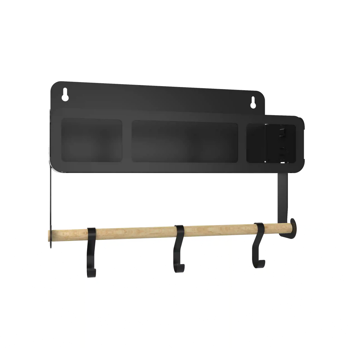 Black Hanging / Magnetic Rack System-Shelf W/Brackets