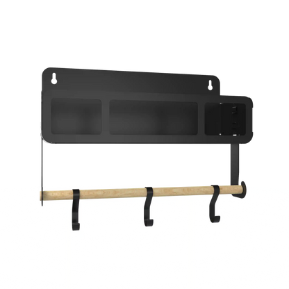 Black Hanging / Magnetic Rack System-Shelf W/Brackets