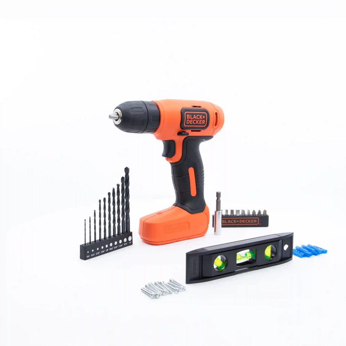 8V MAX* Cordless Drill + 43 Pc. Home Decor Project Kit