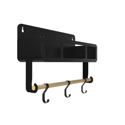Black Hanging / Magnetic Rack System-Shelf W/Brackets
