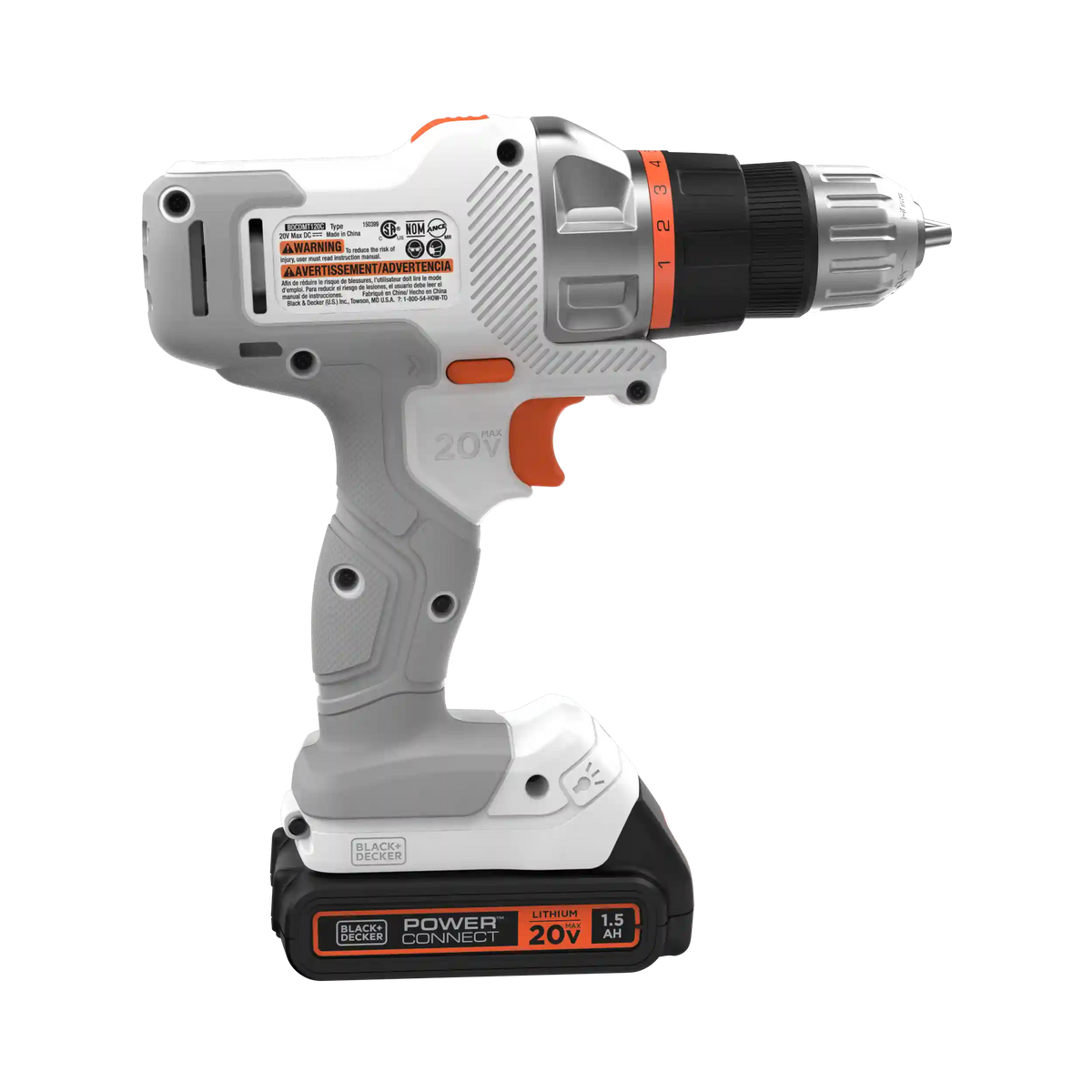 20V MAX *POWERCONNECT™ MATRIX™ Cordless Drill/Driver Kit, Battery and Charger Included (White)