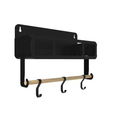 Black Hanging / Magnetic Rack System-Shelf W/Brackets