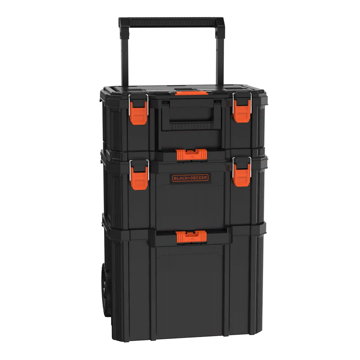 Stackable Storage System - 3 Piece Set (Small, Deep Toolbox, and Rolling Tote)