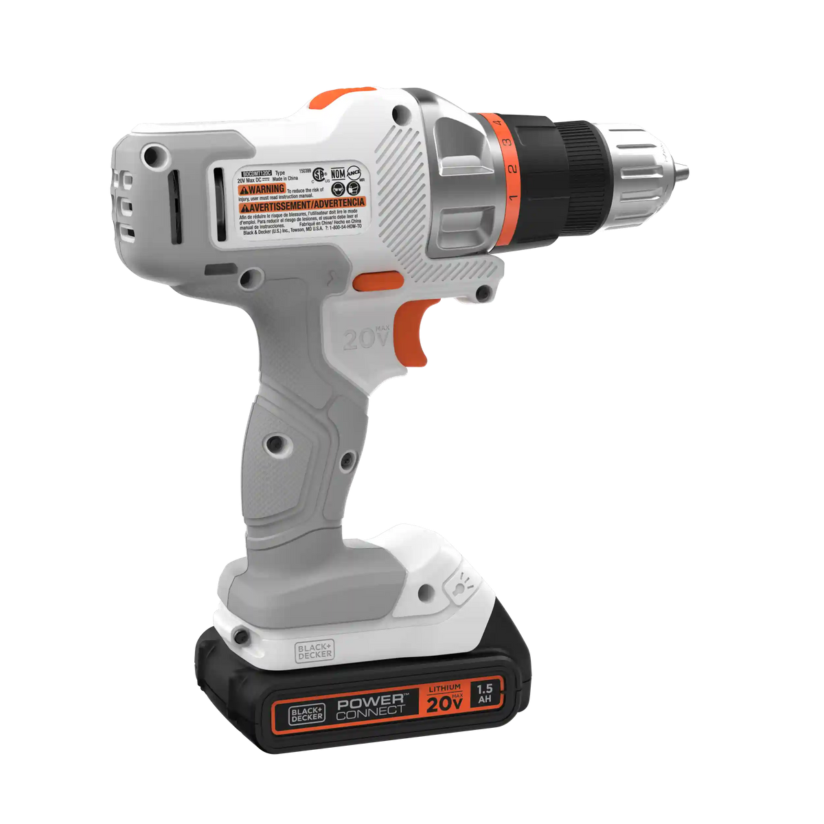 20V MAX *POWERCONNECT™ MATRIX™ Cordless Drill/Driver Kit, Battery and Charger Included (White)
