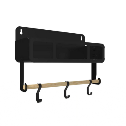 Black Hanging / Magnetic Rack System-Shelf W/Brackets