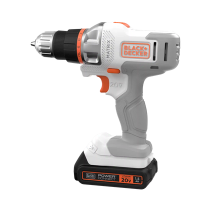 20V MAX *POWERCONNECT™ MATRIX™ Cordless Drill/Driver Kit, Battery and Charger Included (White)