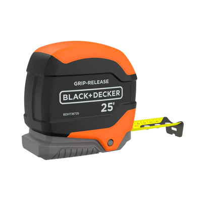 Tape Measure, Grip Release, Autolock & Self Lock, 25-Foot