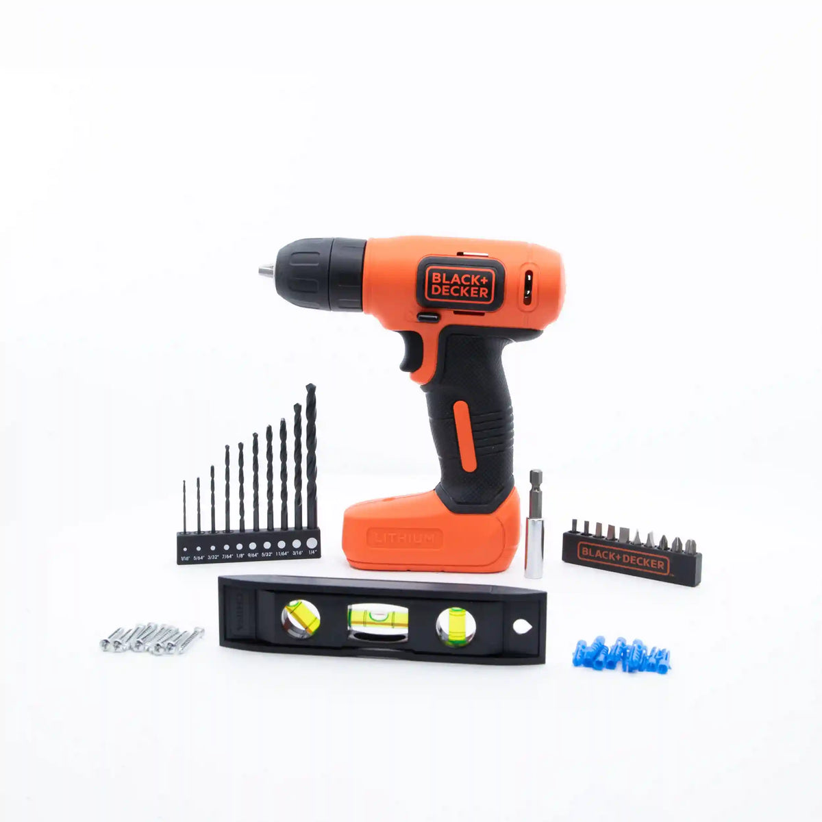 8V MAX* Cordless Drill + 43 Pc. Home Decor Project Kit