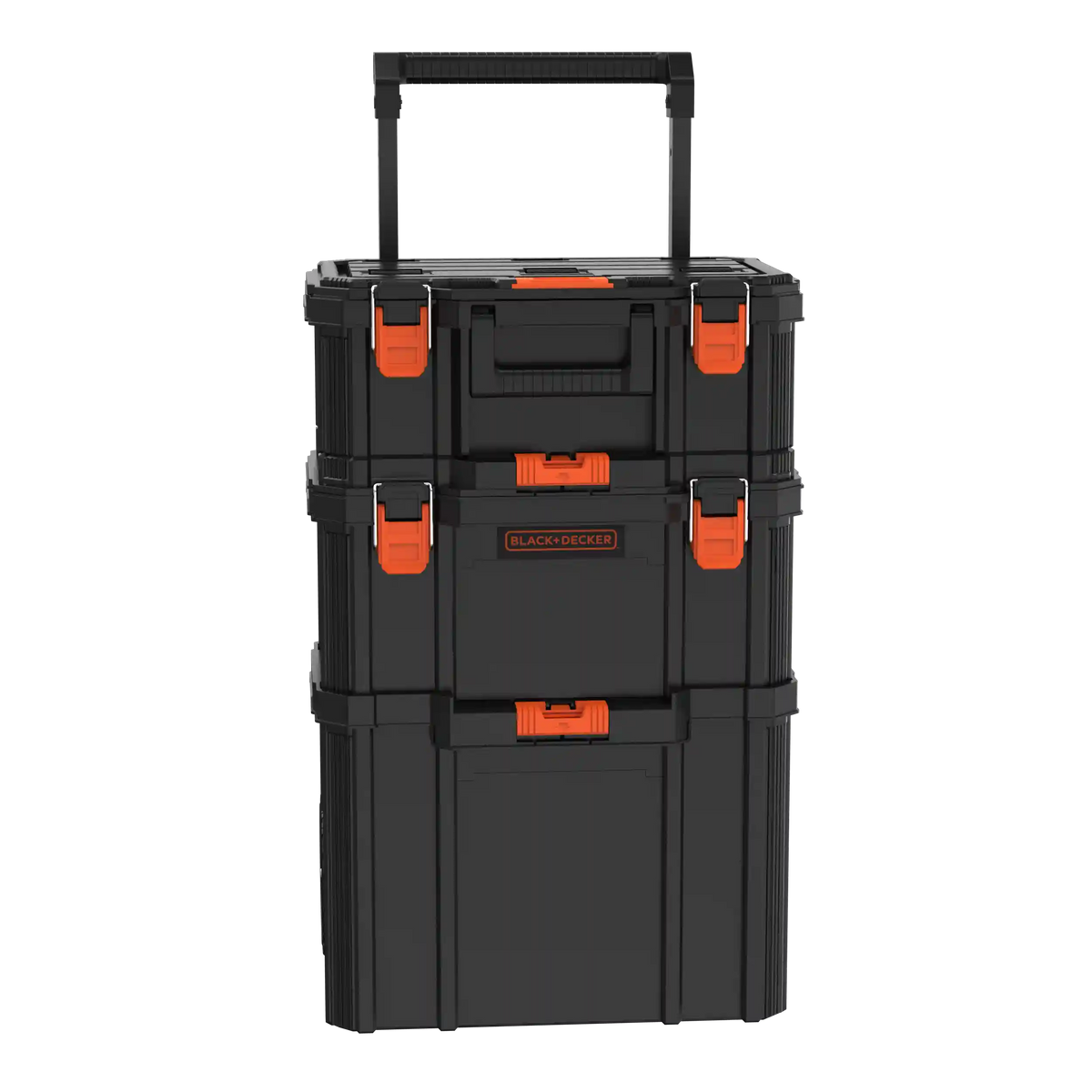 Stackable Storage System - 3 Piece Set (Small, Deep Toolbox, and Rolling Tote)