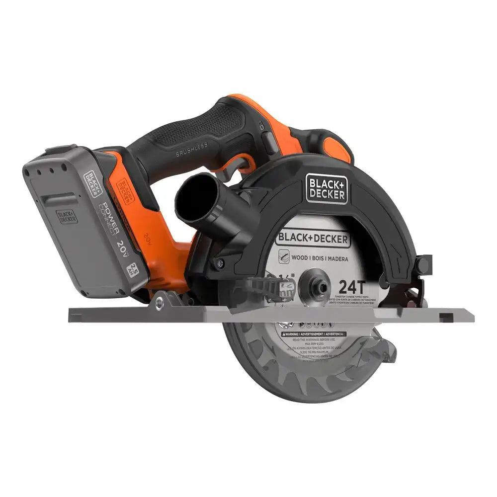20V MAX* POWERCONNECT™ Cordless Brushless 6-1/2 in. Circular Saw Kit (Battery & Charger Included)
