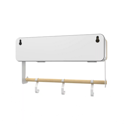 White Hanging / Magnetic Rack System-Shelf W/ Door