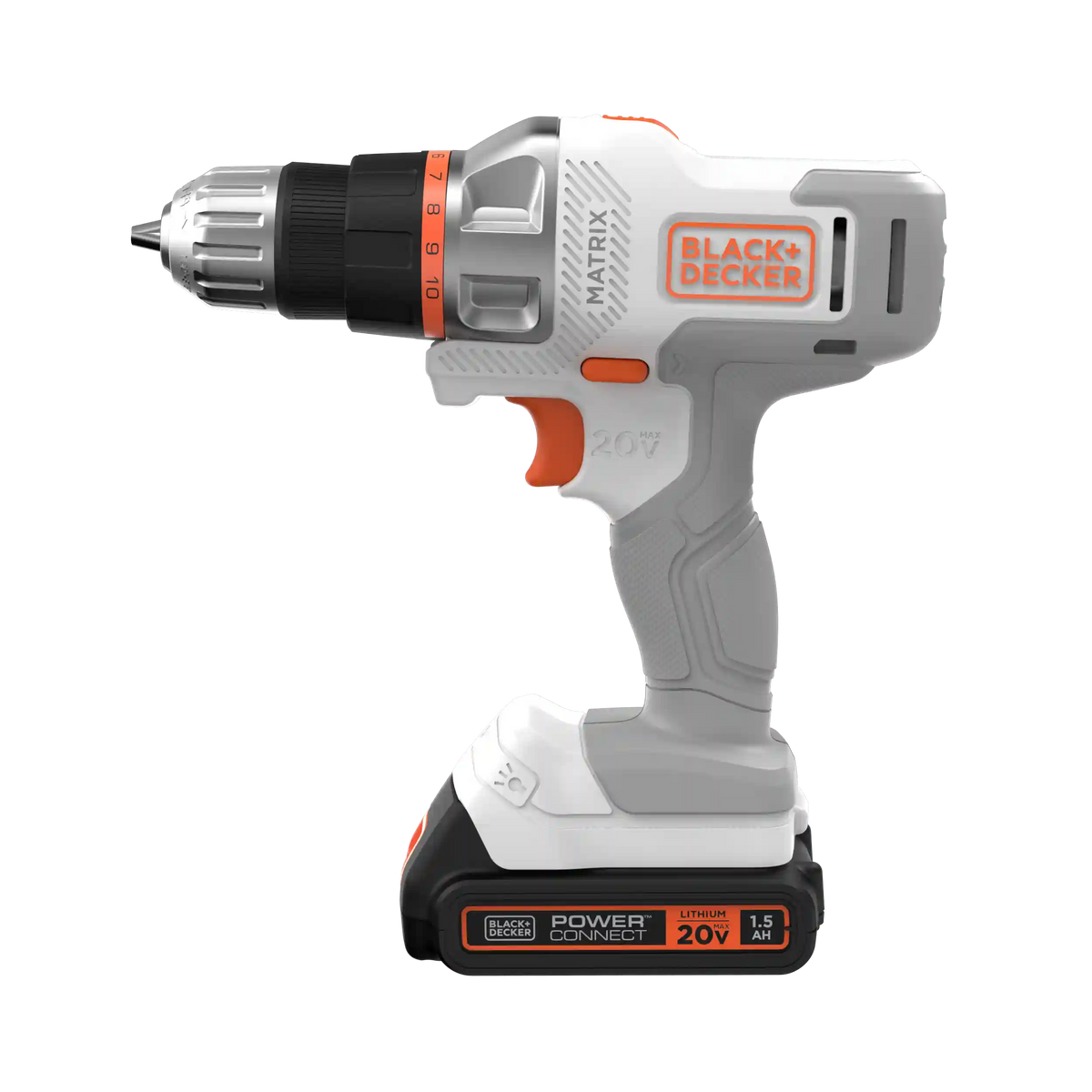 20V MAX *POWERCONNECT™ MATRIX™ Cordless Drill/Driver Kit, Battery and Charger Included (White)