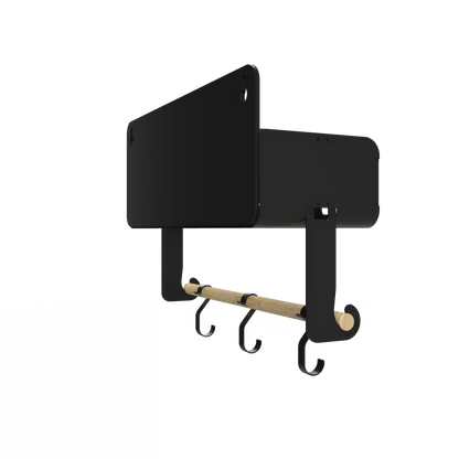 Black Hanging / Magnetic Rack System-Shelf W/Brackets