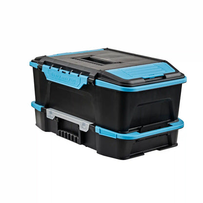 19 inch  2 in 1 Stackable Storage Caddy and Organizer