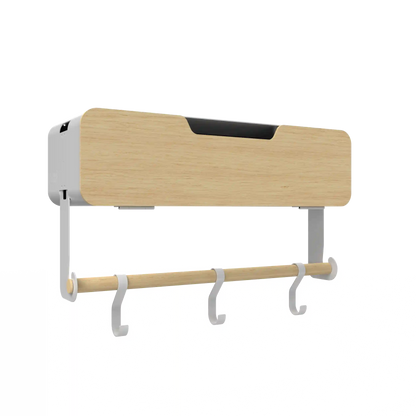White Hanging / Magnetic Rack System-Shelf W/ Door