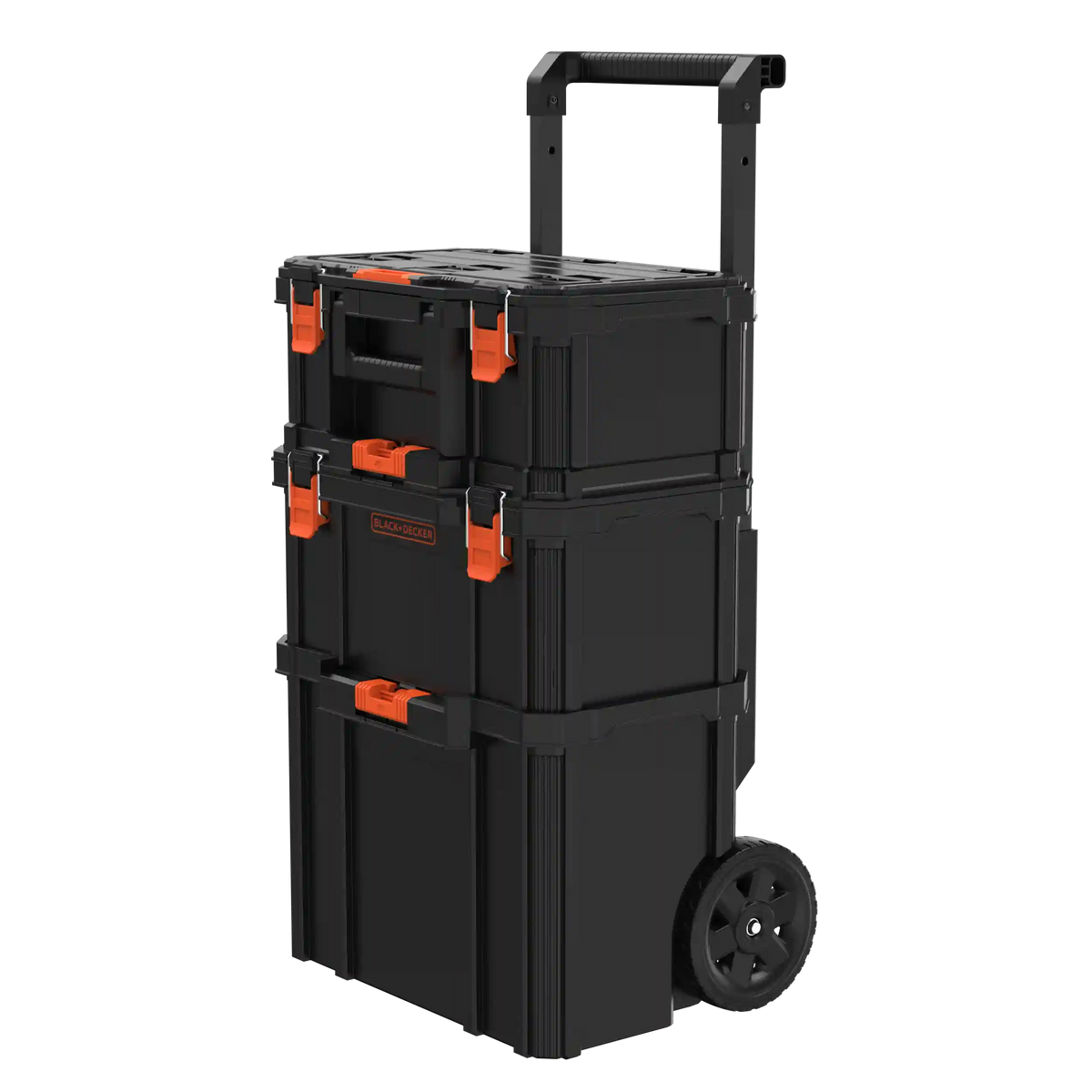 Stackable Storage System - 3 Piece Set (Small, Deep Toolbox, and Rolling Tote)