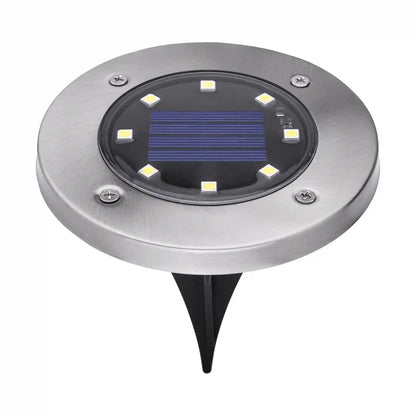 Outdoor Solar Disk Light, 8 Pack