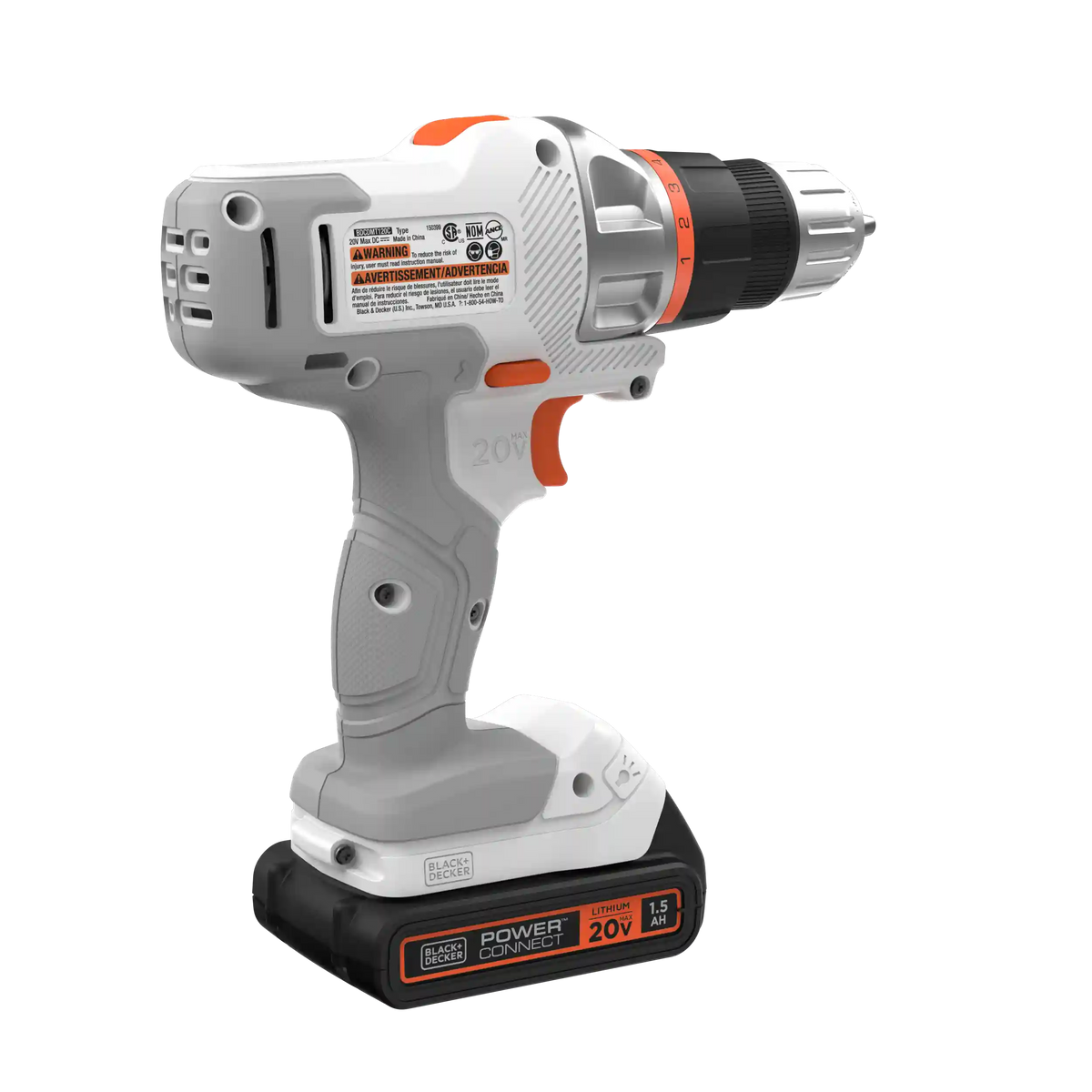 20V MAX *POWERCONNECT™ MATRIX™ Cordless Drill/Driver Kit, Battery and Charger Included (White)
