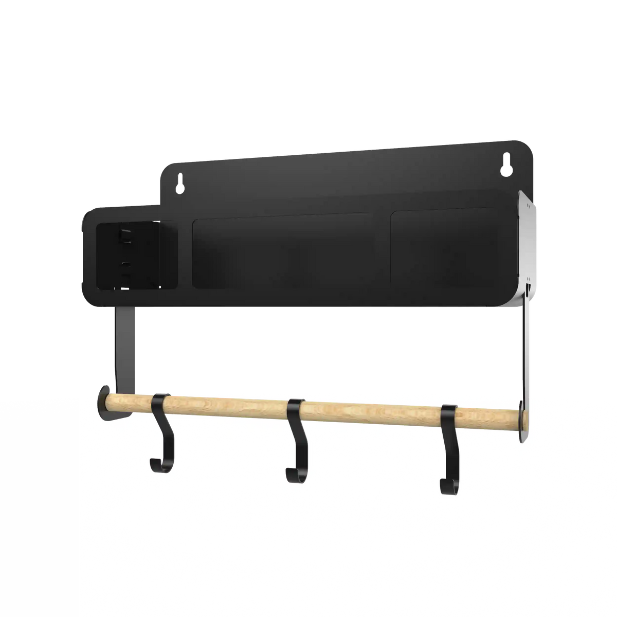 Black Hanging / Magnetic Rack System-Shelf W/Brackets
