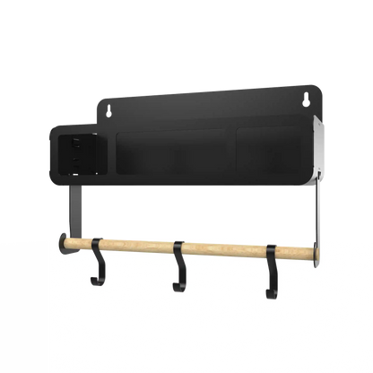 Black Hanging / Magnetic Rack System-Shelf W/Brackets