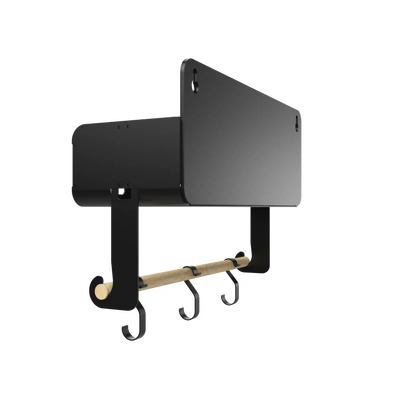 Black Hanging / Magnetic Rack System-Shelf W/Brackets