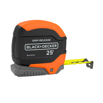 Tape Measure, Grip Release, Autolock & Self Lock, 25-Foot