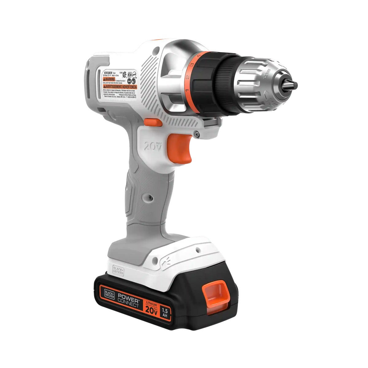 20V MAX *POWERCONNECT™ MATRIX™ Cordless Drill/Driver Kit, Battery and Charger Included (White)