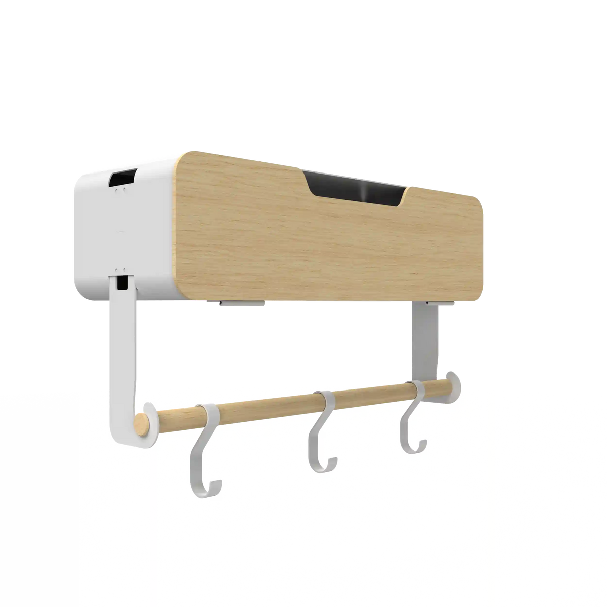 White Hanging / Magnetic Rack System-Shelf W/ Door