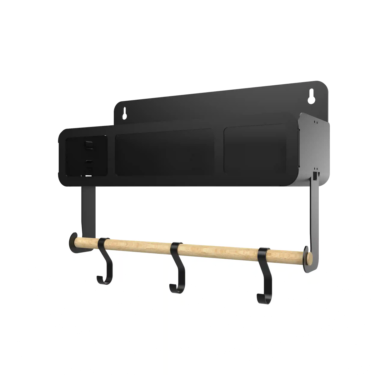Black Hanging / Magnetic Rack System-Shelf W/Brackets